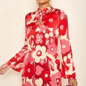 RIXO Calla Floral Pink Dress NWT